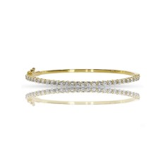 2 Carat Diamond Bangle Bracelet Delicate Path