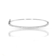 1.20 Carat Diamond Bangle Bracelet Levitating