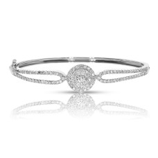1.30 Carat Diamond Bangle Bracelet Angel Wings