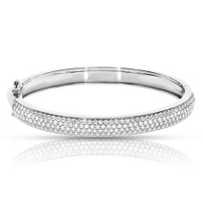3 Carat Diamond Bangle Bracelet Peruvian Lily