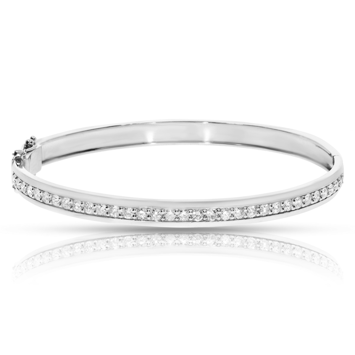 1.50 Carat Diamond Bangle Bracelet Calla Blooms