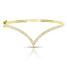 1.50 Carat Diamond V Bangle Bracelet Diadem