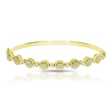 1.50 Carat Diamond Bangle Bracelet Gerbera