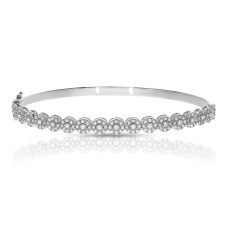 1 Carat Diamond Bangle Bracelet Asters