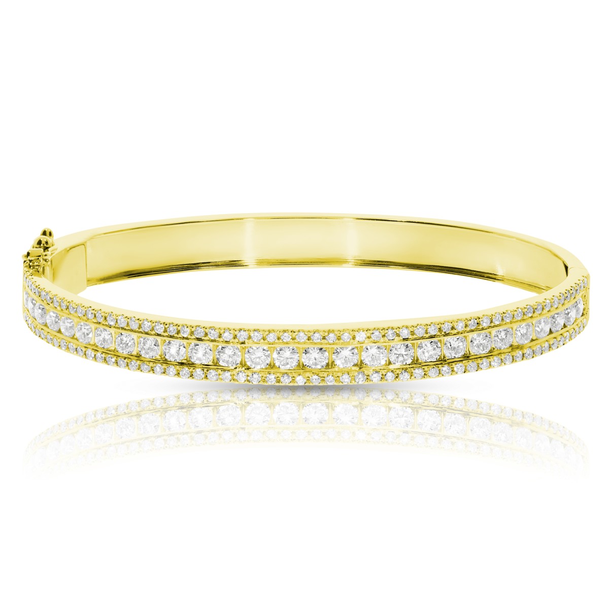 3.50 Carat Diamond Bangle Bracelet Vintage