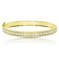 3.50 Carat Diamond Bangle Bracelet Vintage