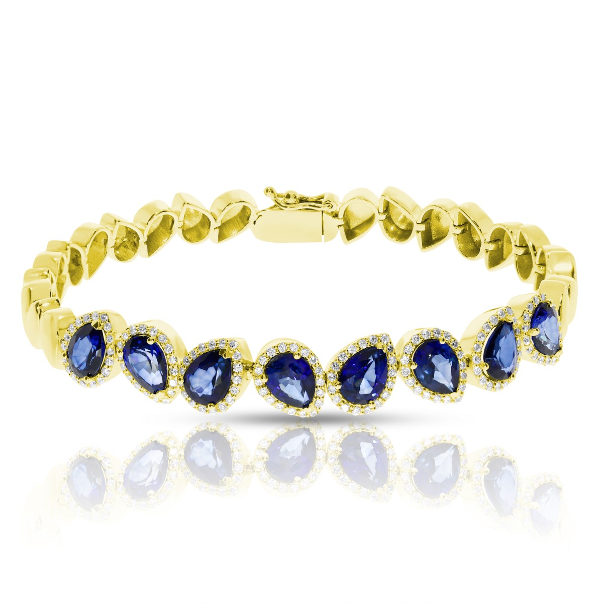 8 Carat Sapphire & Diamond Bracelet Deep Ocean