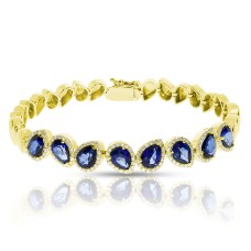 8 Carat Sapphire & Diamond Bracelet Deep Ocean