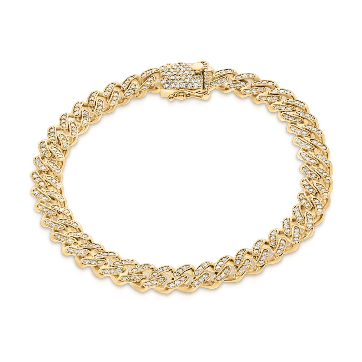 2.75 Carat Diamond Cuban Link Bracelet Lady