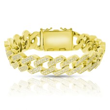 10 Carat Diamond Men's Cuban Bracelet Hephaestus