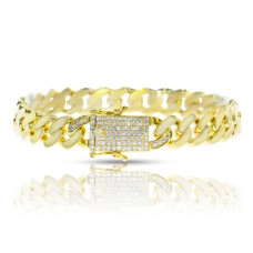 0.70 Carat Diamond Men's Bracelet Cuban Timeless