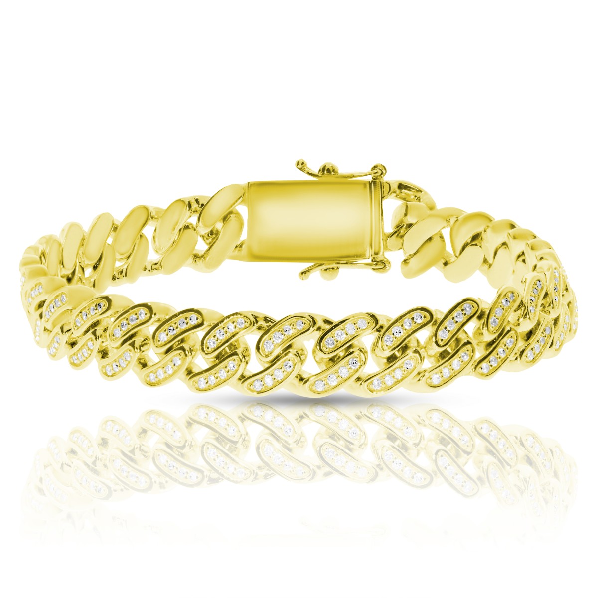 2 Carat Diamond Men's Bracelet Cuban Link Chain