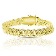 2 Carat Diamond Men's Bracelet Cuban Link Chain