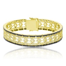 8.50 Carat Black & White Diamonds Men's Bracelet