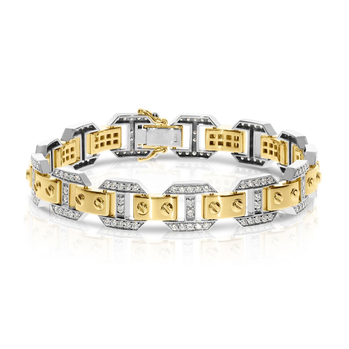 2.80 Carat Diamond Men's Bracelet Elegance Link