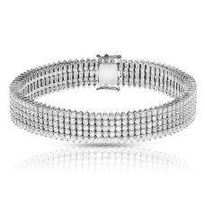 10 Carat Diamond 5 Row Tennis Bracelet