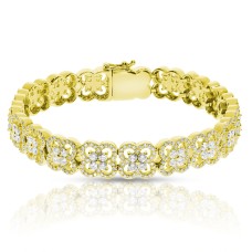 6.50 Carat Diamond Tennis Bracelet Flower Weave