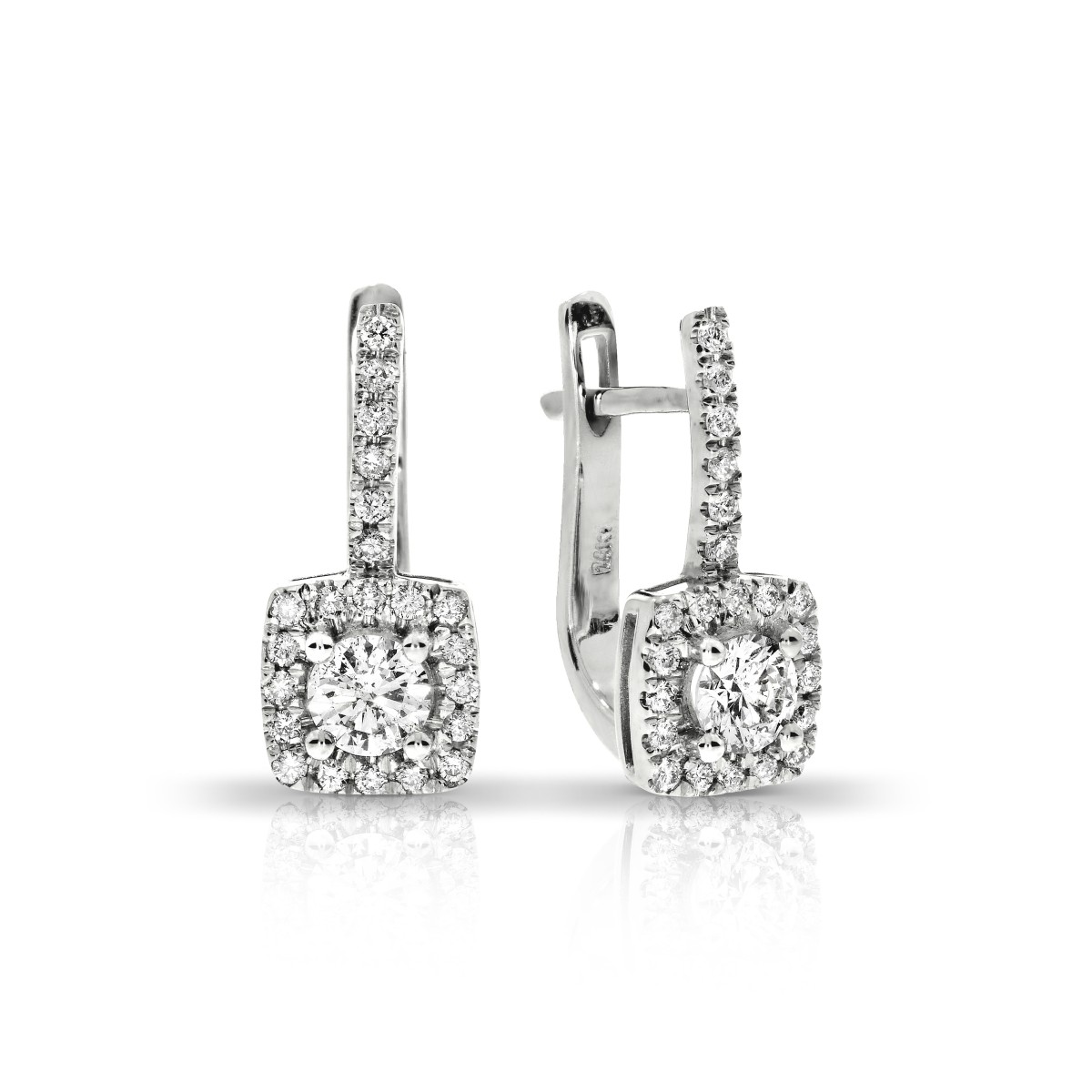 1 Carat Diamond Drop Earrings Perses