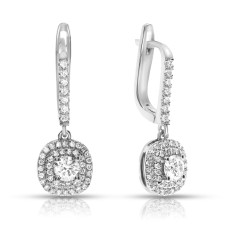 1 Carat Diamond Drop Earrings Tangle of Gold