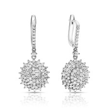 2.20 Carat Diamond Drop Earrings Passion Flower