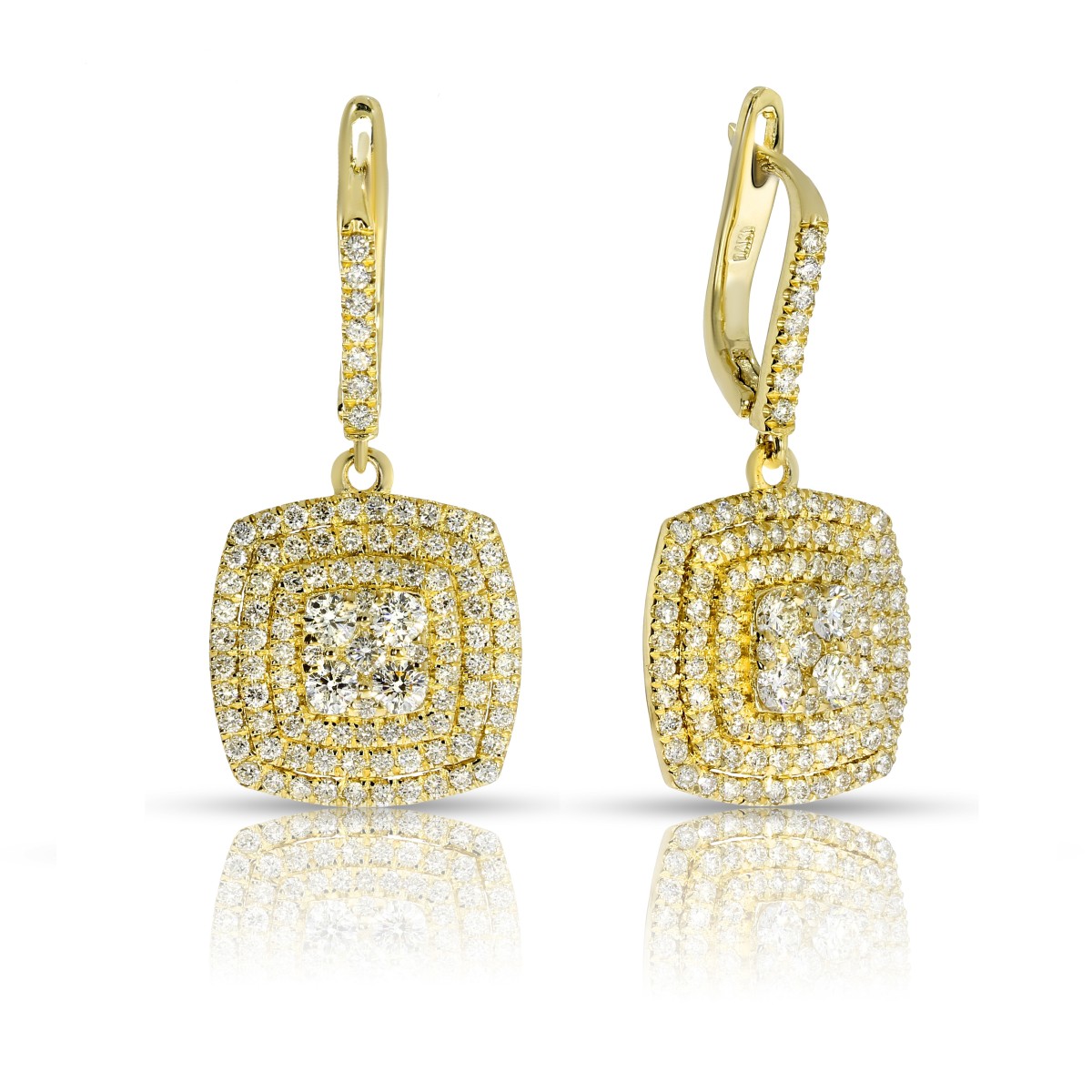 2 Carat Diamond Drop Earrings Dreamy Lady