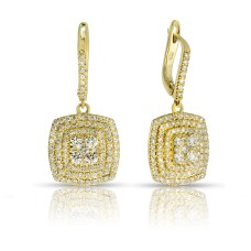 2 Carat Diamond Drop Earrings Dreamy Lady