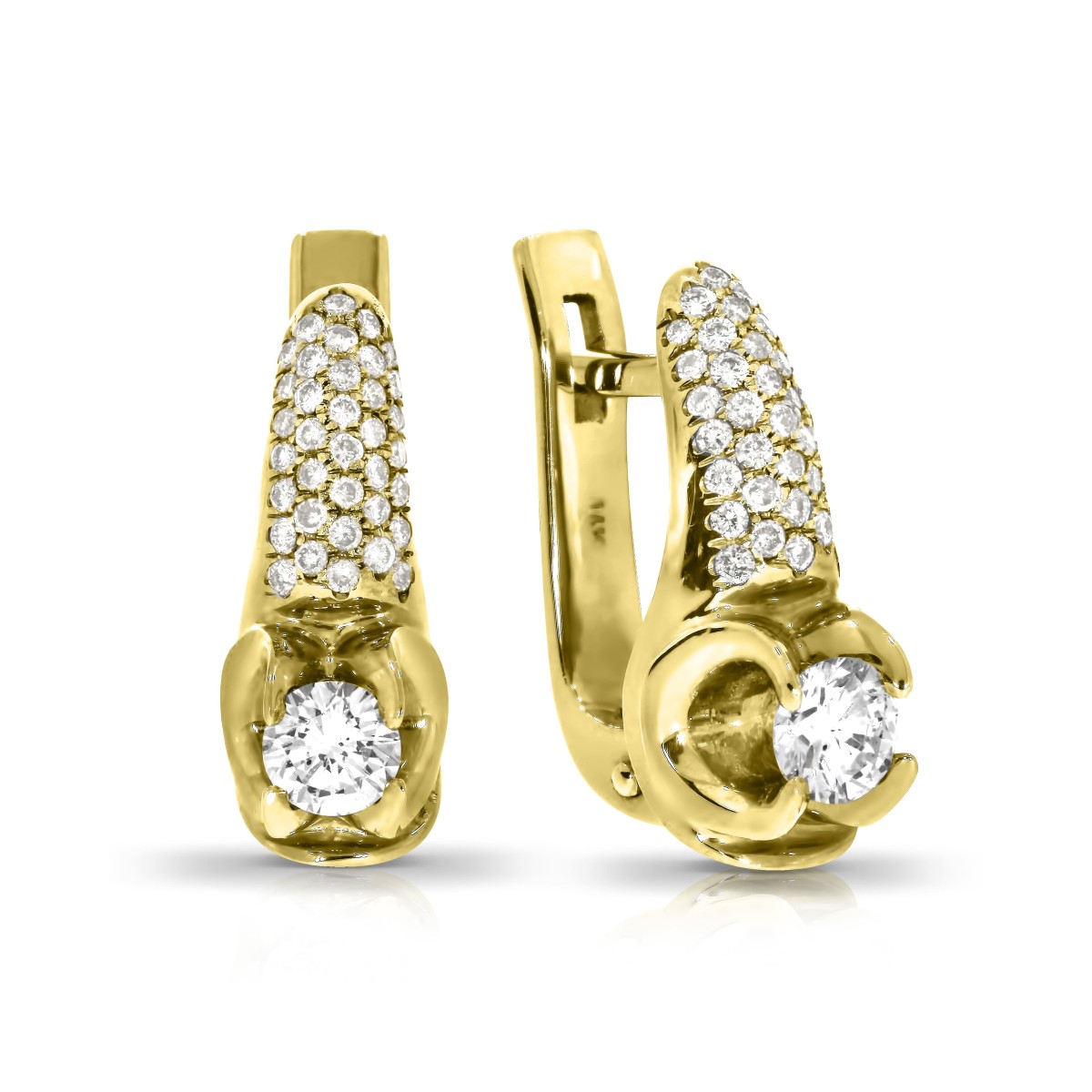 0.90 Carat Diamond Huggie Earrings Donna