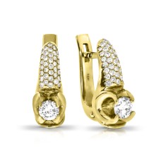 0.90 Carat Diamond Huggie Earrings Donna