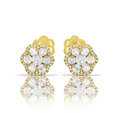 3 Carat Diamond Stud Earrings Reflection