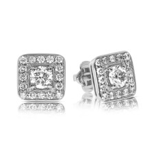 0.50 Carat Diamond Stud Earrings Reflections
