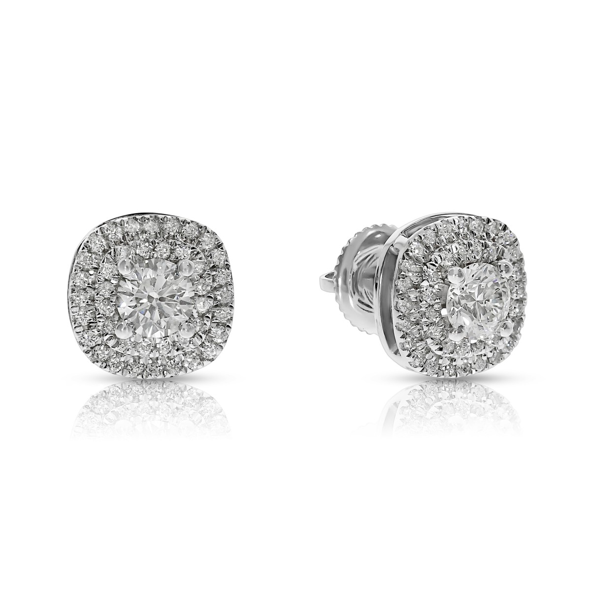 0.80 Carat Diamond Stud Earrings Butterfly