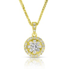 0.45 Carat Diamond Circle Pendant Golden Island