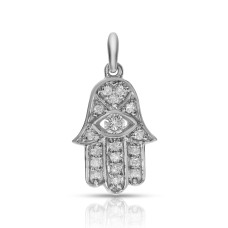 0.23 Carat Diamond Hamsa Pendant Basir Sign