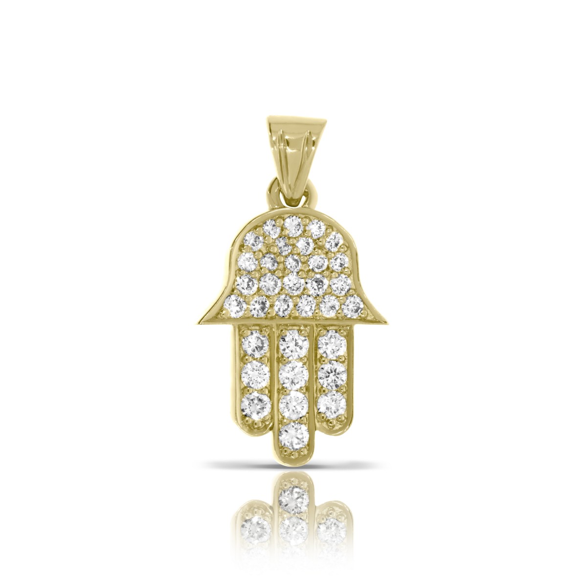 0.50 Carat Diamond Hamsa Pendant Hand of Fate