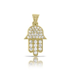 0.50 Carat Diamond Hamsa Pendant Hand of Fate