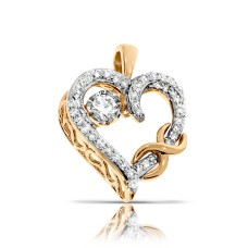 0.45 Carat Diamond Pendant Fancy Heart
