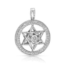 0.70 Carat Diamond Star Of David Pendant Medium