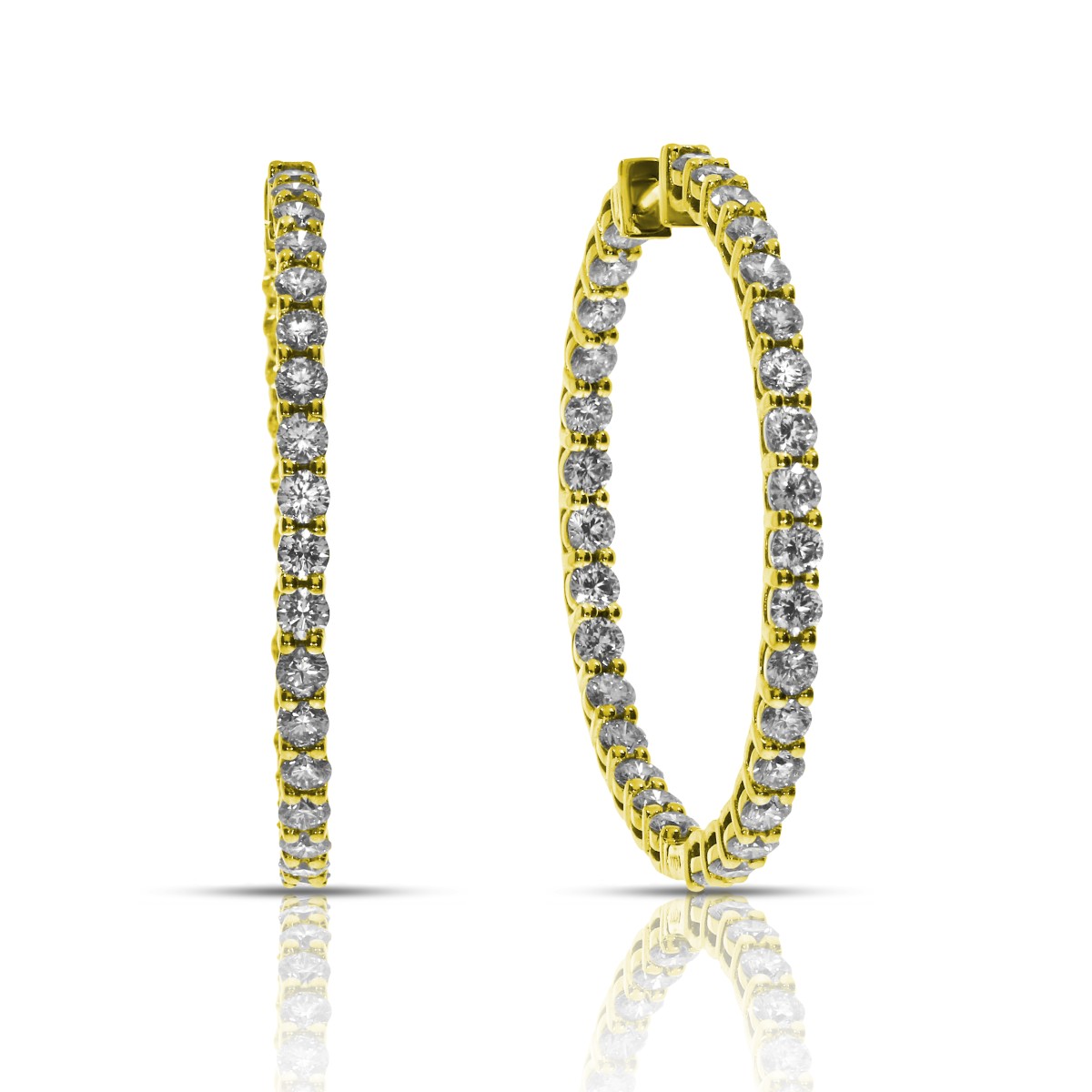 4.50 Carat Diamond Hoop Earrings Jennifer