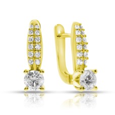 1 Carat Diamond Drop Earrings Brilliant Zing
