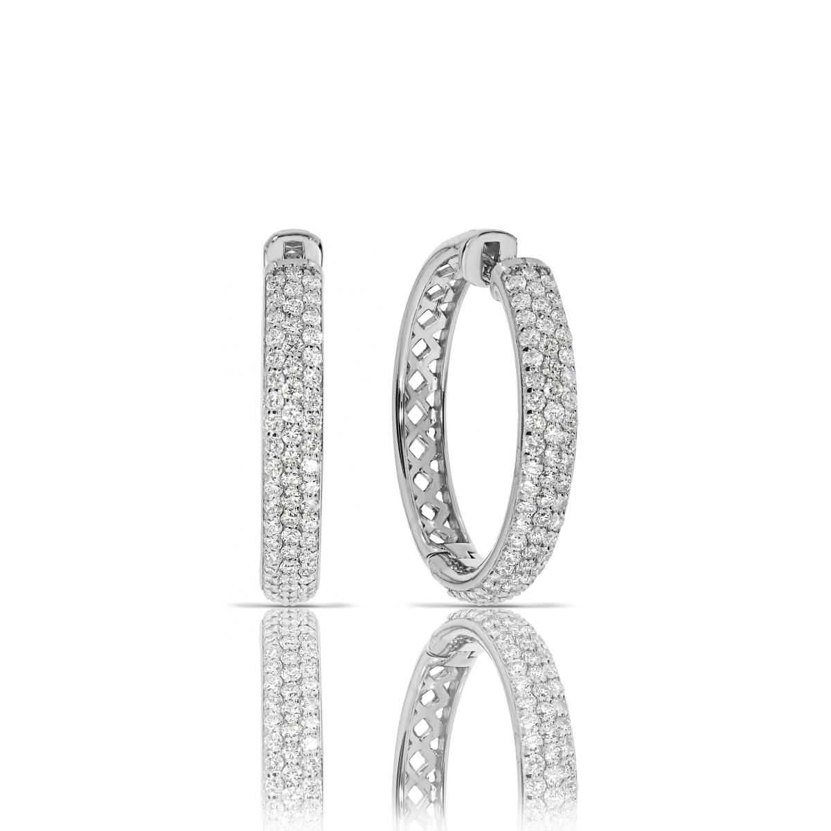 2 Carat Diamond Hoop Earrings Dance