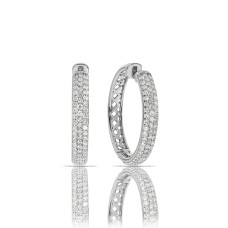 2 Carat Diamond Hoop Earrings Dance