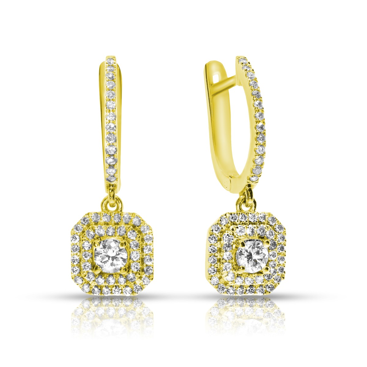 0.70 Carat Diamond Drop Earrings Cinderella