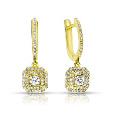 0.70 Carat Diamond Drop Earrings Cinderella