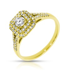 0.40 Carat Diamond Halo Ring Cinderella
