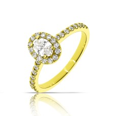 0.60 Carat Diamond Halo Ring Sweetest Love