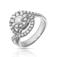 1.40 Carat Diamond Halo Ring Bohemian