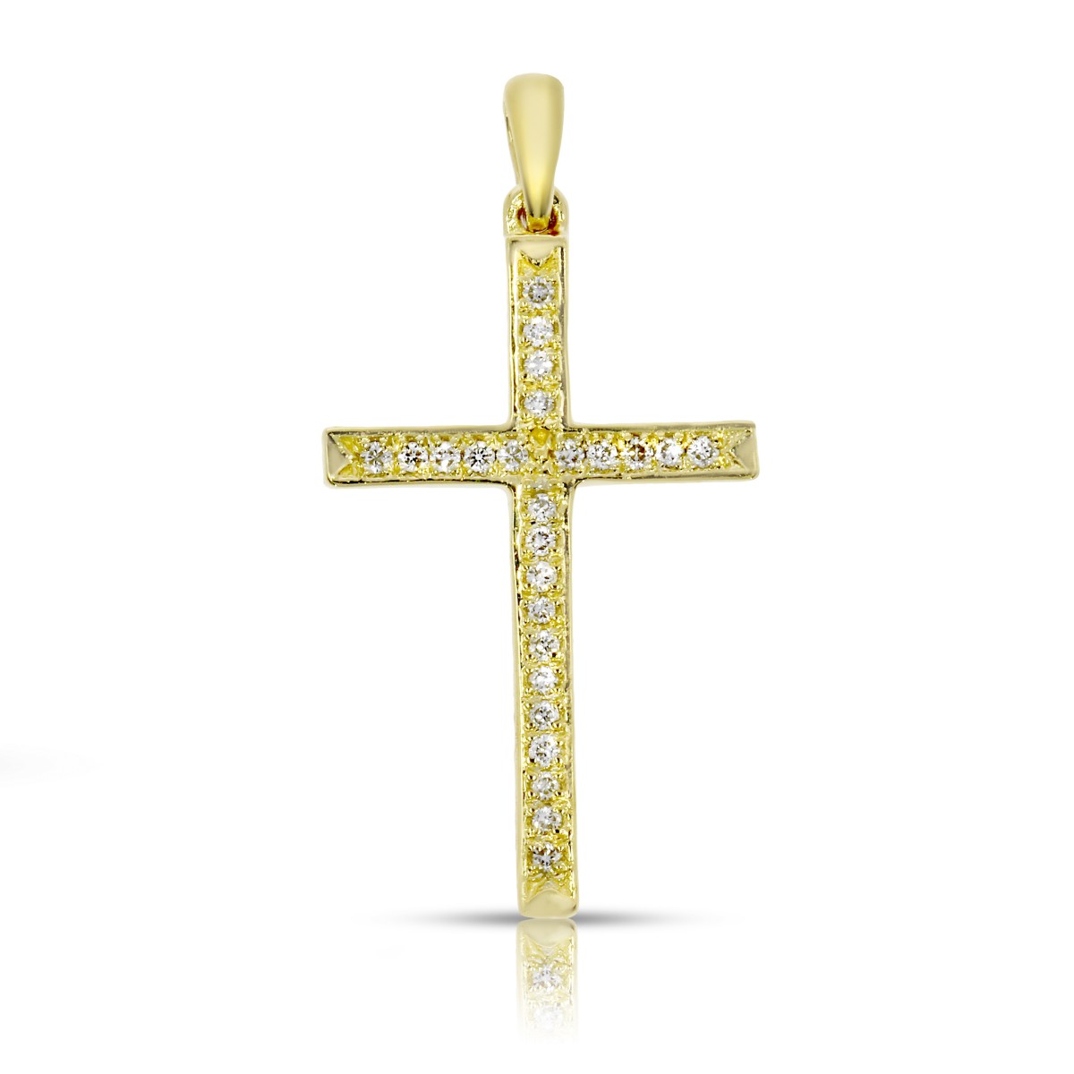 Gold Diamond Cross Pendant Holy Eternity