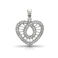 0.30 Carat Diamond Heart Pendant Cassiopeia