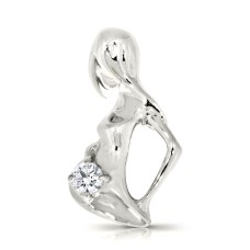 0.15 Carat Diamond Pregnancy Pendant Baby Spirit