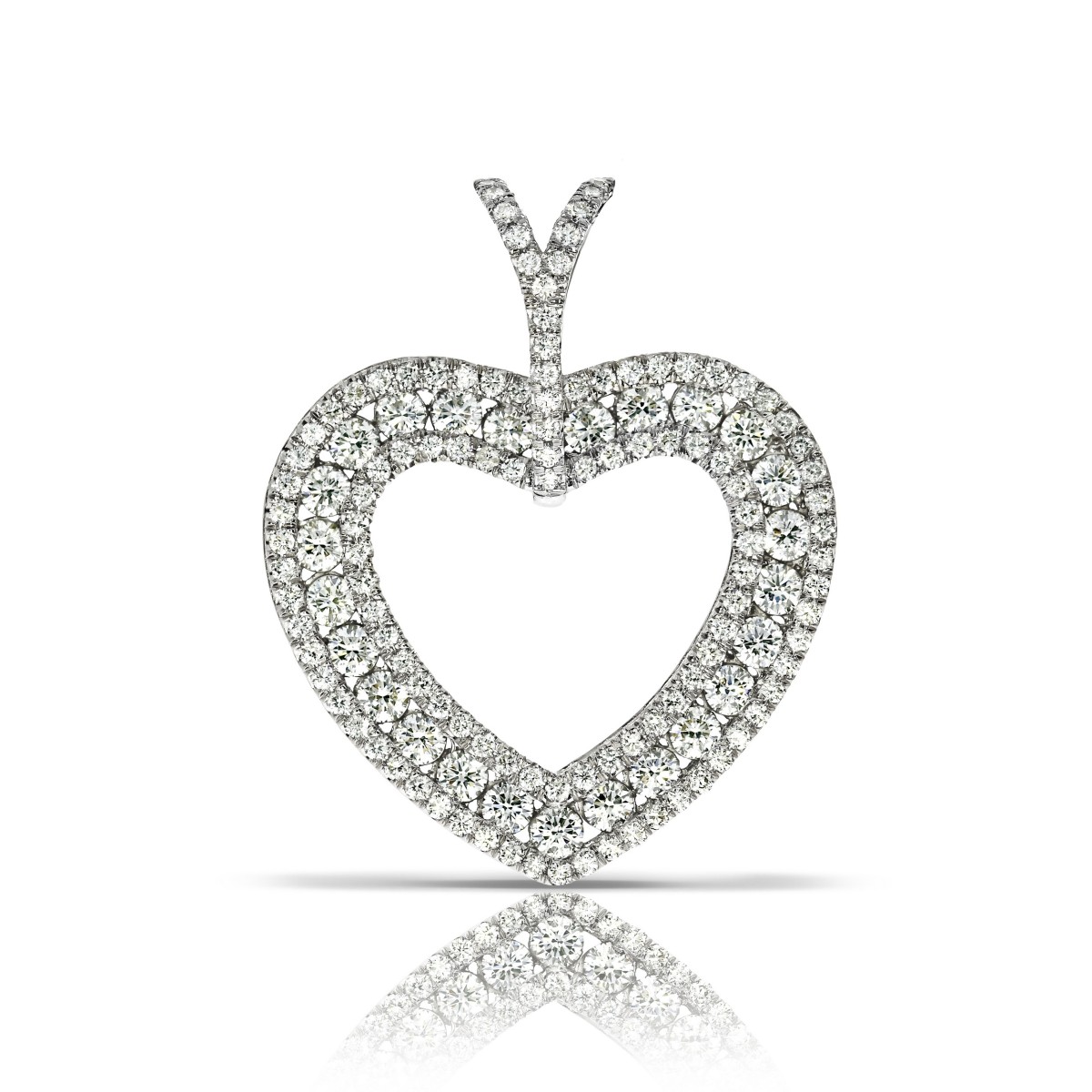 3.50 Carat Diamond Heart Pendant Lyra Love